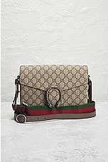 FWRD Renew Gucci GG Supreme Dionysus Shoulder Bag in Beige, view 2, click to view large image.