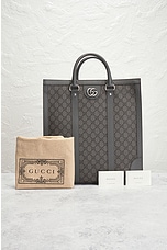 FWRD Renew Gucci GG Supreme Ophidia Tote Bag in Grey, view 7, click to view large image.