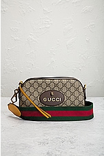 FWRD Renew Gucci GG Supreme Tiger Shoulder Bag in Beige, view 2, click to view large image.