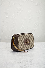 FWRD Renew Gucci GG Supreme Tiger Shoulder Bag in Beige, view 4, click to view large image.