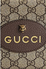 FWRD Renew Gucci GG Supreme Tiger Shoulder Bag in Beige, view 6, click to view large image.