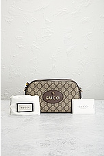 FWRD Renew Gucci GG Supreme Tiger Shoulder Bag in Beige, view 9, click to view large image.