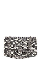FWRD Renew Chanel Coco Mark Chain Shoulder Bag in Black & White, view 1, click to view large image.