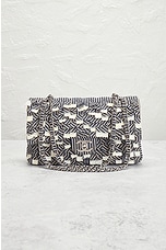 FWRD Renew Chanel Coco Mark Chain Shoulder Bag in Black & White, view 2, click to view large image.