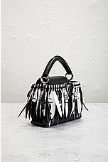 FWRD Renew Louis Vuitton Capucines Feather Handbag in Black, view 4, click to view large image.