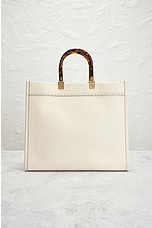 FWRD Renew Fendi Sunshine 2 Way Tote Bag in Ivory, view 3, click to view large image.