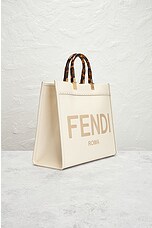 FWRD Renew Fendi Sunshine 2 Way Tote Bag in Ivory, view 4, click to view large image.