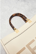 FWRD Renew Fendi Sunshine 2 Way Tote Bag in Ivory, view 6, click to view large image.