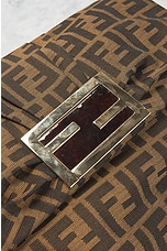FWRD Renew Fendi Mia Zucca Chain Shoulder Bag in Brown, view 5, click to view large image.