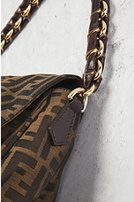 FWRD Renew Fendi Mia Zucca Chain Shoulder Bag in Brown, view 7, click to view large image.