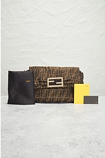 FWRD Renew Fendi Mia Zucca Chain Shoulder Bag in Brown, view 8, click to view large image.