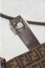 FWRD Renew Fendi Zucca Shoulder Bag in Brown, view 7, click to view large image.