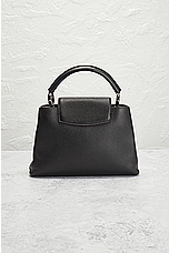 FWRD Renew Louis Vuitton Capucines BB Handbag in Black, view 3, click to view large image.