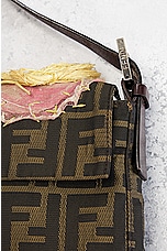FWRD Renew Fendi Zucca Mama Baguette Shoulder Bag in Brown, view 8, click to view large image.