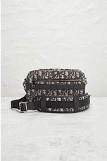 FWRD Renew Dior Oblique Safari Shoulder Bag in Black, view 2, click to view large image.
