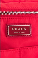 FWRD Renew Prada Padded Nylon Tote Bag in Red, view 5, click to view large image.