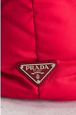 FWRD Renew Prada Padded Nylon Tote Bag in Red, view 8, click to view large image.