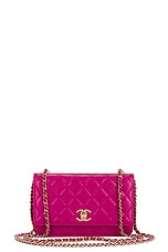 FWRD Renew Chanel Lambskin Wallet On Chain Bag in Pink, view 1, click to view large image.