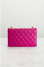 FWRD Renew Chanel Lambskin Wallet On Chain Bag in Pink, view 3, click to view large image.