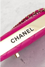 FWRD Renew Chanel Lambskin Wallet On Chain Bag in Pink, view 6, click to view large image.