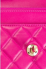 FWRD Renew Chanel Lambskin Wallet On Chain Bag in Pink, view 7, click to view large image.
