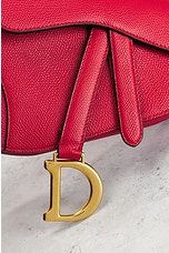 FWRD Renew Dior Leather Saddle Bag in Red, view 7, click to view large image.