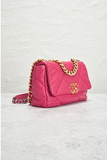 FWRD Renew Chanel Quilted 2 Way Chain Flap Shoulder Bag in Red, view 4, click to view large image.