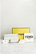 FWRD Renew Fendi Zucca Mama Baguette 2 Way Shoulder Bag in White, view 9, click to view large image.