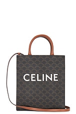 FWRD Renew Celine Vertical Cabas Triomphe Shoulder Bag in Brown, view 1, click to view large image.