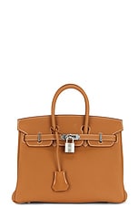 FWRD Renew Hermes Togo Birkin 25 Handbag in Gold, view 1, click to view large image.