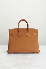 FWRD Renew Hermes Togo Birkin 25 Handbag in Gold, view 3, click to view large image.