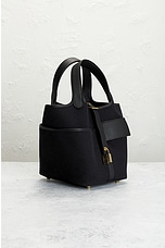 FWRD Renew Hermes Picotin Lock Handbag in Black, view 4, click to view large image.