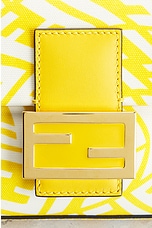 FWRD Renew Fendi Vertigo Zucca Baguette Shoulder Bag in Yellow, view 6, click to view large image.