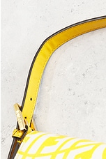 FWRD Renew Fendi Vertigo Zucca Baguette Shoulder Bag in Yellow, view 7, click to view large image.
