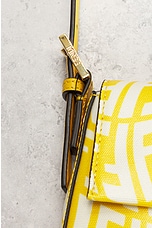 FWRD Renew Fendi Vertigo Zucca Baguette Shoulder Bag in Yellow, view 9, click to view large image.