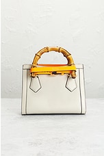 FWRD Renew Gucci Diana Bamboo 2 Way Handbag in Ivory, view 3, click to view large image.
