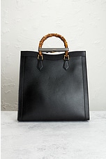 FWRD Renew Gucci Bamboo Diana 2 Way Tote Bag in Black, view 3, click to view large image.