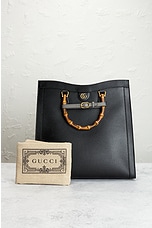 FWRD Renew Gucci Bamboo Diana 2 Way Tote Bag in Black, view 8, click to view large image.