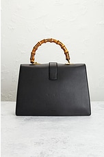 FWRD Renew Gucci Bamboo Dionysus 2 Way Handbag in Black, view 3, click to view large image.