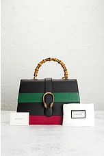 FWRD Renew Gucci Bamboo Dionysus 2 Way Handbag in Black, view 9, click to view large image.