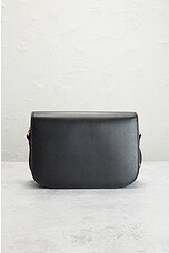 FWRD Renew Gucci Leather Horsebit Shoulder Bag in Black, view 3, click to view large image.