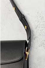 FWRD Renew Gucci Leather Horsebit Shoulder Bag in Black, view 7, click to view large image.