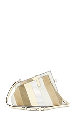 FWRD Renew Fendi First 2 Way Shoulder Bag in Silver, view 1, click to view large image.