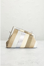 FWRD Renew Fendi First 2 Way Shoulder Bag in Silver, view 3, click to view large image.