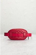 FWRD Renew Gucci GG Marmont Waist Bag in Red, view 3, click to view large image.