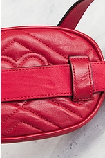 FWRD Renew Gucci GG Marmont Waist Bag in Red, view 7, click to view large image.