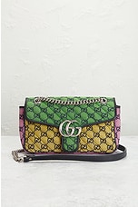 FWRD Renew Gucci GG Marmont Shoulder Bag in Multi, view 2, click to view large image.