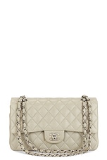 FWRD Renew Chanel Matelasse Chain Turnlock Shoulder Bag in Grey, view 1, click to view large image.