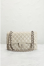 FWRD Renew Chanel Matelasse Chain Turnlock Shoulder Bag in Grey, view 2, click to view large image.