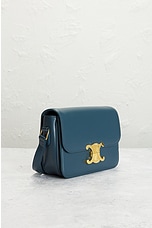 FWRD Renew Celine Triomphe Shoulder Bag in Blue, view 4, click to view large image.